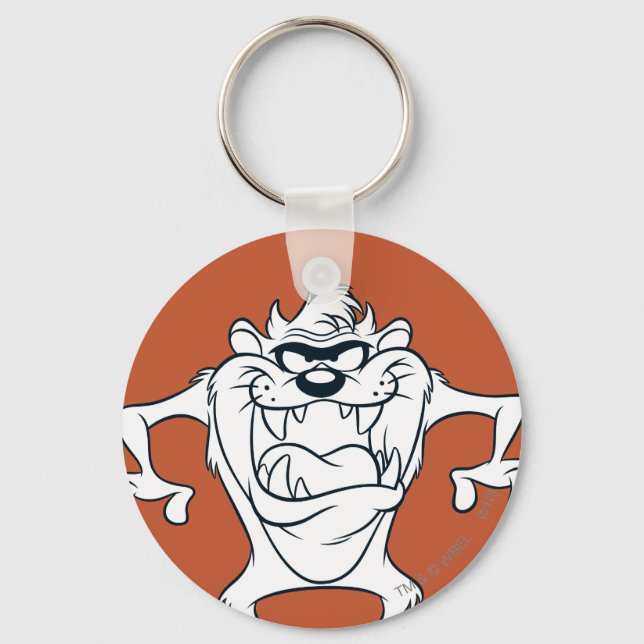 TAZ™ Toothy Grin Sketch Keychain (Front)