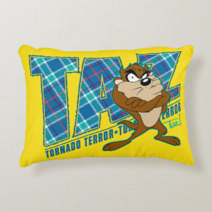 TAZ™ Tornado Terror Plaid Accent Pillow