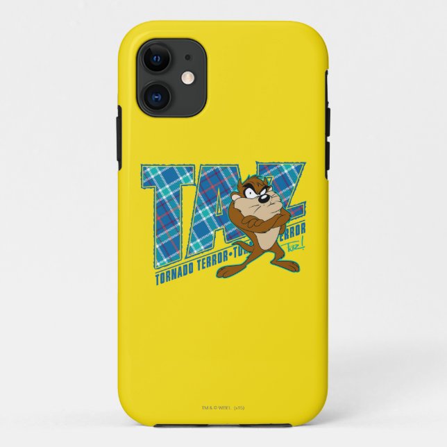 TAZ™ Tornado Terror Plaid Case-Mate iPhone Case (Back)