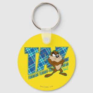 TAZ™ Tornado Terror Plaid Keychain