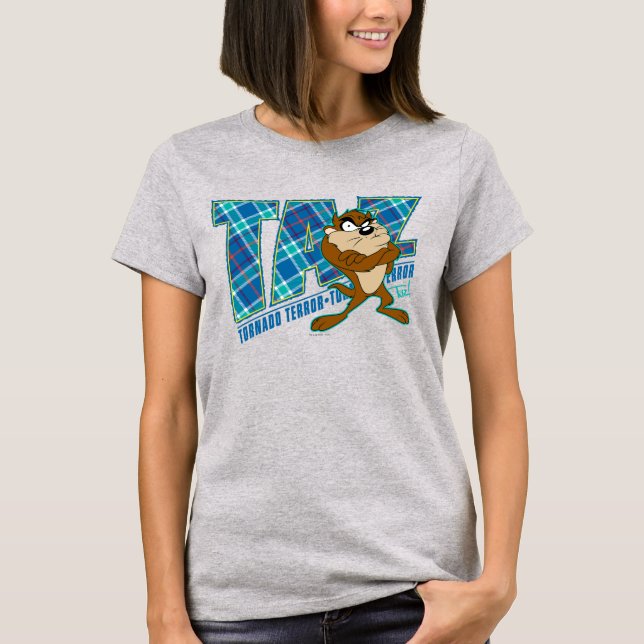 TAZ™ Tornado Terror Plaid T-Shirt (Front)