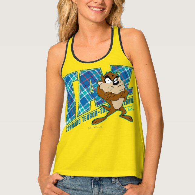 TAZ™ Tornado Terror Plaid Tank Top (Front)