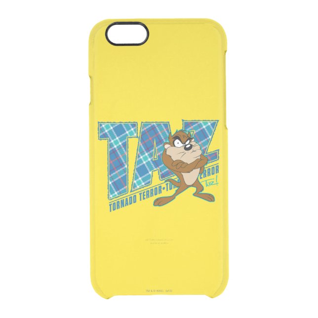 TAZ™ Tornado Terror Plaid Uncommon iPhone Case (Back)