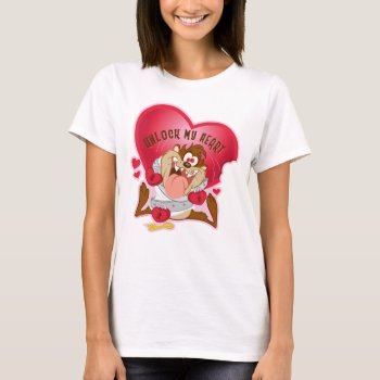 Taz™ - Unlock My Heart T-shirt by looneytunes at Zazzle