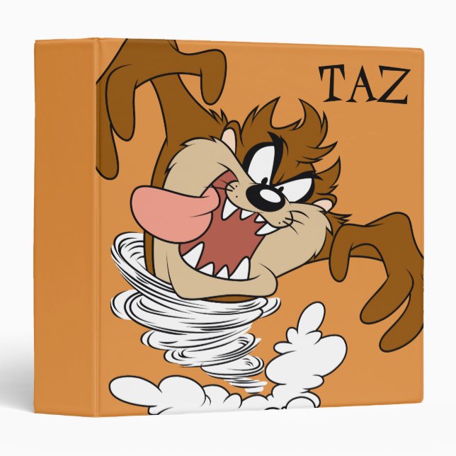 TAZ™ Whirling Tornado 3 Ring Binder (Front/Spine)