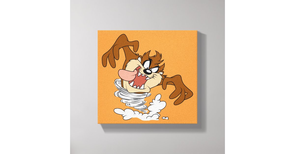 Taz™ Whirling Tornado Canvas Print Zazzle