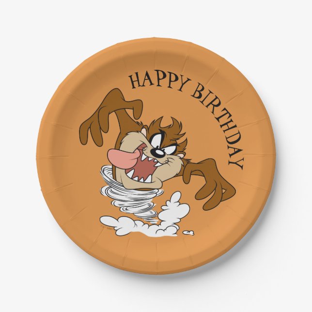 TAZ™ Whirling Tornado Paper Plates (Front)