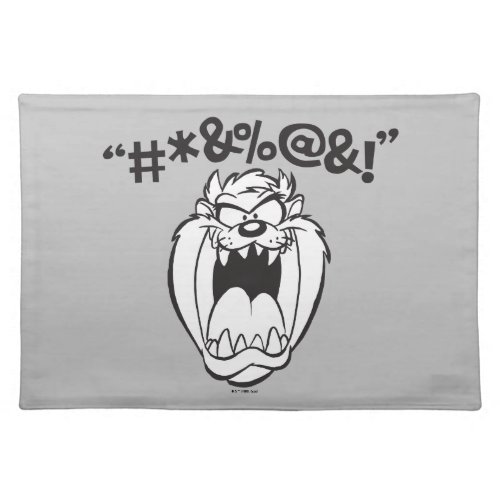 TAZâ Yelling Expletives Cloth Placemat