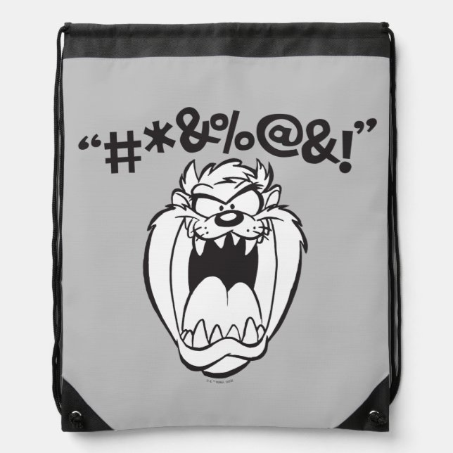 TAZ™ Yelling Expletives Drawstring Bag (Front)