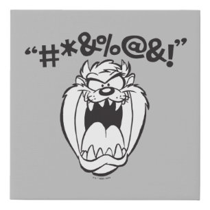 TAZ™ Yelling Expletives Faux Canvas Print