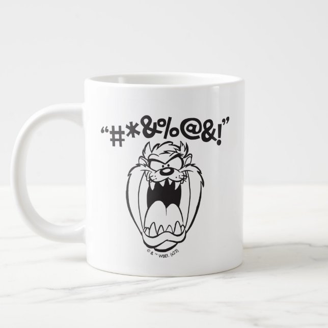 TAZ™ Yelling Expletives Giant Coffee Mug (Left)