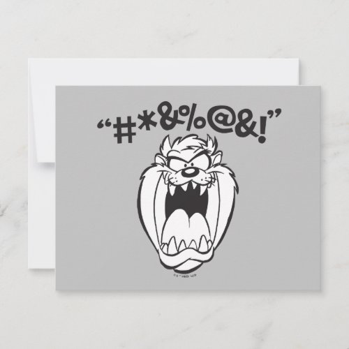 TAZâ Yelling Expletives Note Card