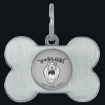 TAZ™ Yelling Expletives Pet ID Tag<br><div class="desc">LOONEY TUNES™ | Check out this black and white graphic of Taz yelling out symbols over his head!</div>