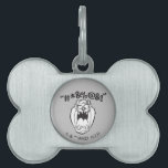 TAZ™ Yelling Expletives Pet ID Tag<br><div class="desc">LOONEY TUNES™ | Check out this black and white graphic of Taz yelling out symbols over his head!</div>