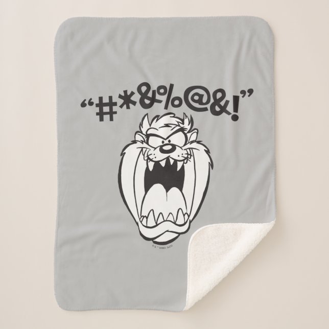 TAZ™ Yelling Expletives Sherpa Blanket (Front)