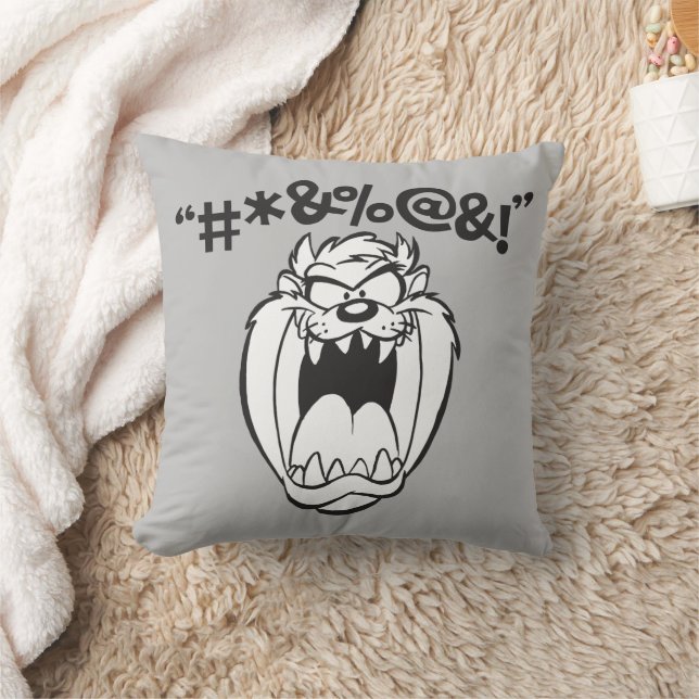 TAZ™ Yelling Expletives Throw Pillow (Blanket)