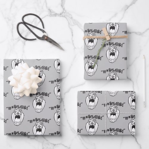 TAZâ Yelling Expletives Wrapping Paper Sheets