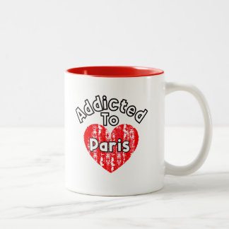 Taza Addicted to Paris Two-Tone Coffee Mug