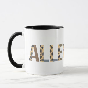Taza Allegedly Animal Print Lettering Mug