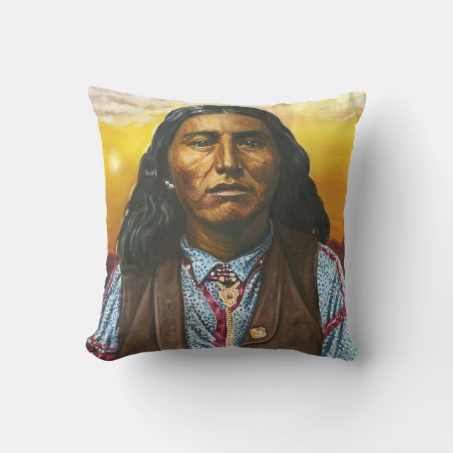 Taza Apache Chief Outdoor Pillow (Front)
