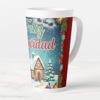 Taza Café Latte de Navidad – Feliz Navidad con Cas Mug