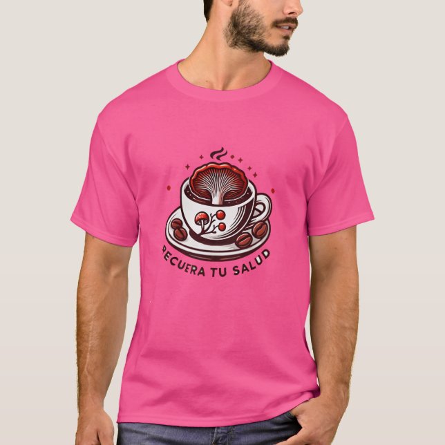 Taza de Caf con Ganoderma retro T-Shirt (Front)