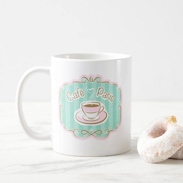 Taza De Café Café Paris Coffee Mug (With Donut)