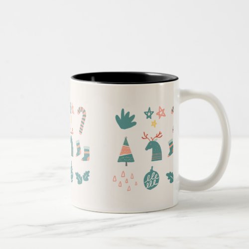 Taza de Caf para Regalar en Navidad Two_Tone Coffee Mug