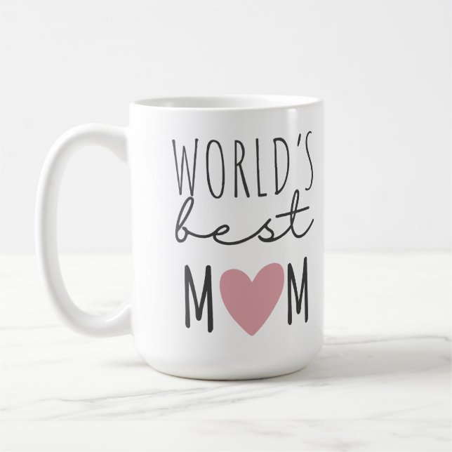 Taza De Café World's Best MOM Custon Coffee Mug (Left)