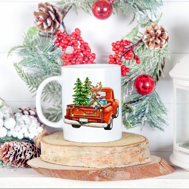 "Taza de navidad de reno de santa"  Coffee Mug (Creator Uploaded)