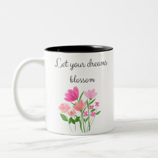 Taza flowers mug motivational