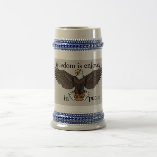 taza freedom beer stein