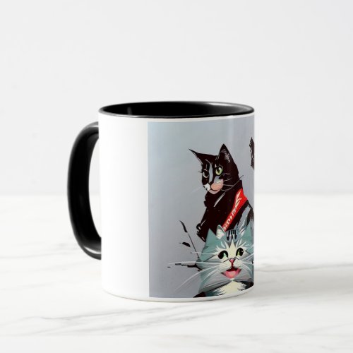 taza gato sobre gato mug