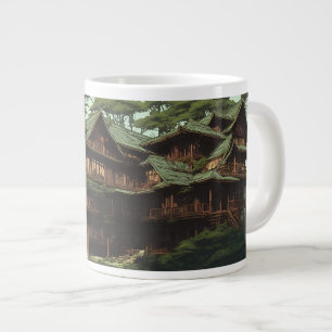 Taza Jumbo fantasy house forest Giant Coffee Mug