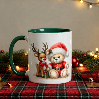 Taza navideña con un adorable osito Taza Mug