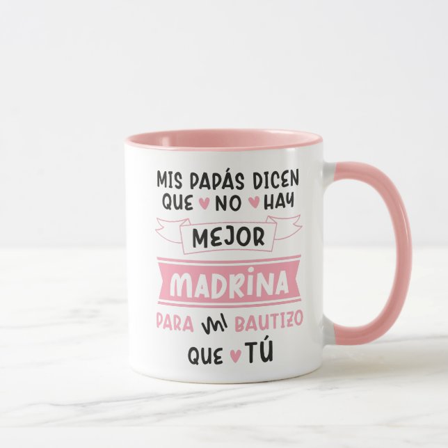 Taza para Madrina de Bautizo 11 oz Mug (Right)