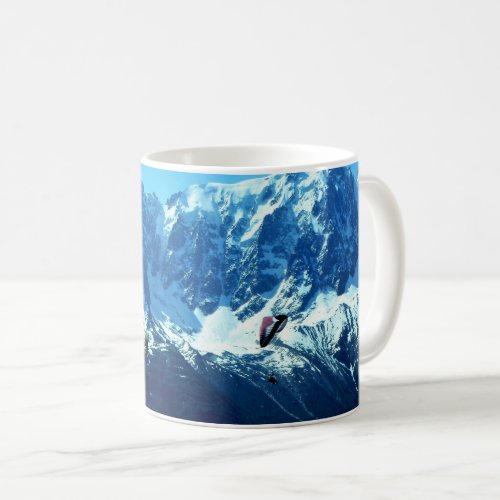 Taza _ Paragliders in Chamonix_Mont_Blanc Coffee Mug