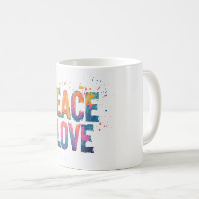 Taza Peace and Love Coffee Mug (Front Right)