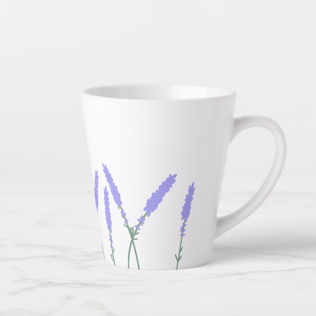 Taza personalizable con lavandas latte mug (Right)