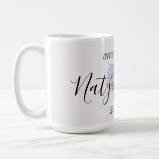 Taza Personalizada de Boda en Tonos Lilas Coffee Mug