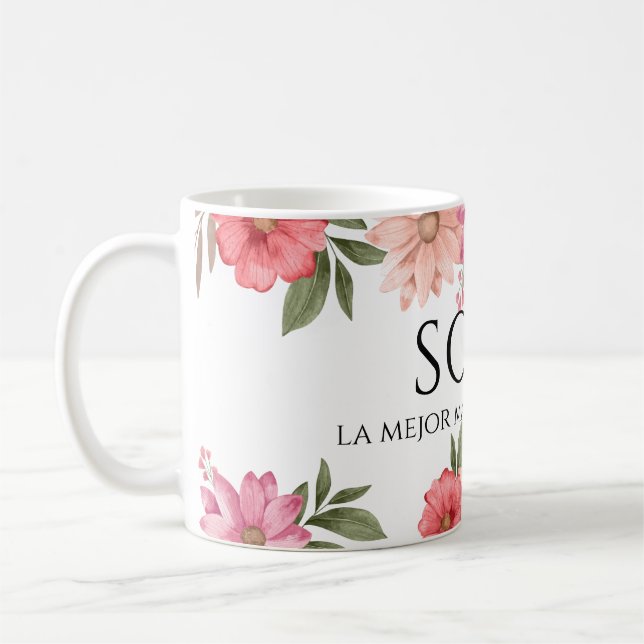 Taza the best mom in the world coffee mug (Left)
