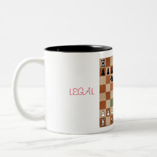 Tazacon el hermoso mate de legal Ajedrez Two-Tone Coffee Mug
