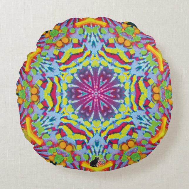 Tazmania Kaleidoscope  Round Pillow (Front)