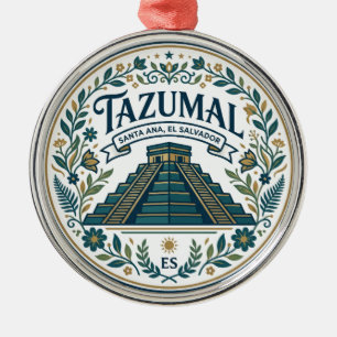 Tazumal El Salvador Metal Ornament