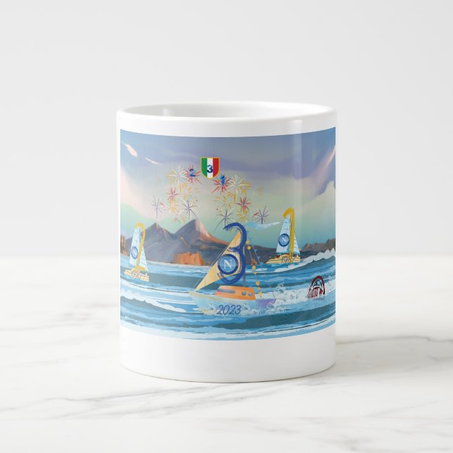 Tazza commemorativa scudetto Napoli 2023 Giant Coffee Mug (Front)