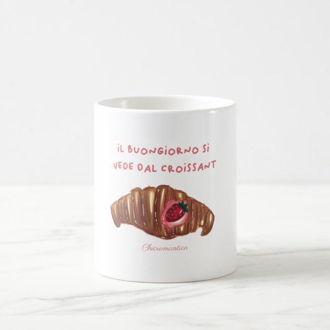 Tazza il buongiorno si vede dal croissant coffee mug (Center)