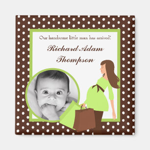 {TBA} 2"x2" Gree Mod Mom Polk Announcement Magnet