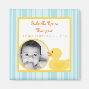 {TBA} 2"x2" Rubber Ducky Announcement Magnet