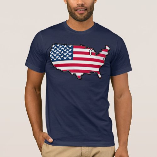 TBA AWARD WINNER American Map Flag T_Shirt