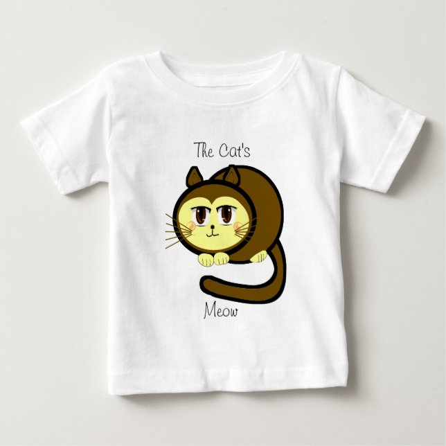 TBA AWARD WINNER The Cat's Meow -Customized Baby T-Shirt (Front)
